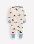 All-in-One Jersey Romper-Festive Cars