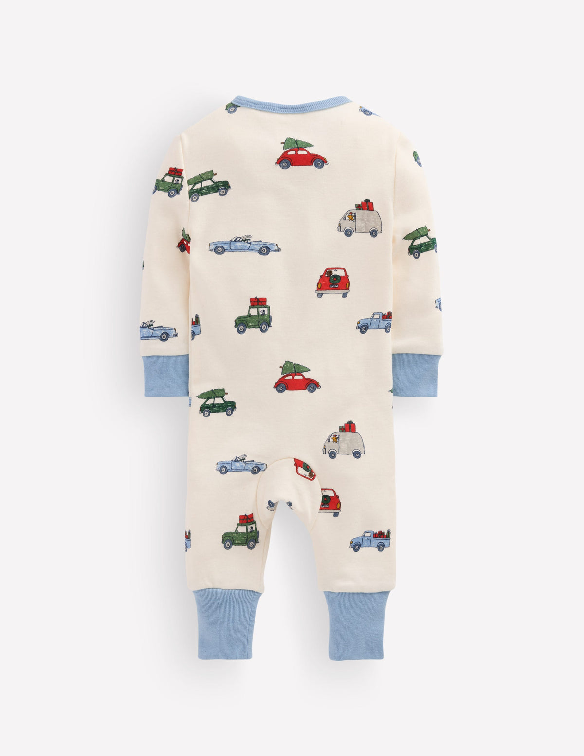 All-in-One Jersey Romper-Festive Cars - Image 3