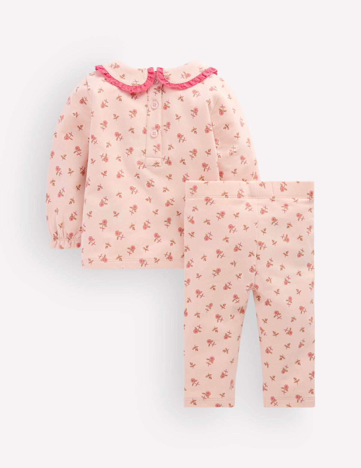 Pretty Collar Sweat Set-Botanic Pink Ditsy Floral-4