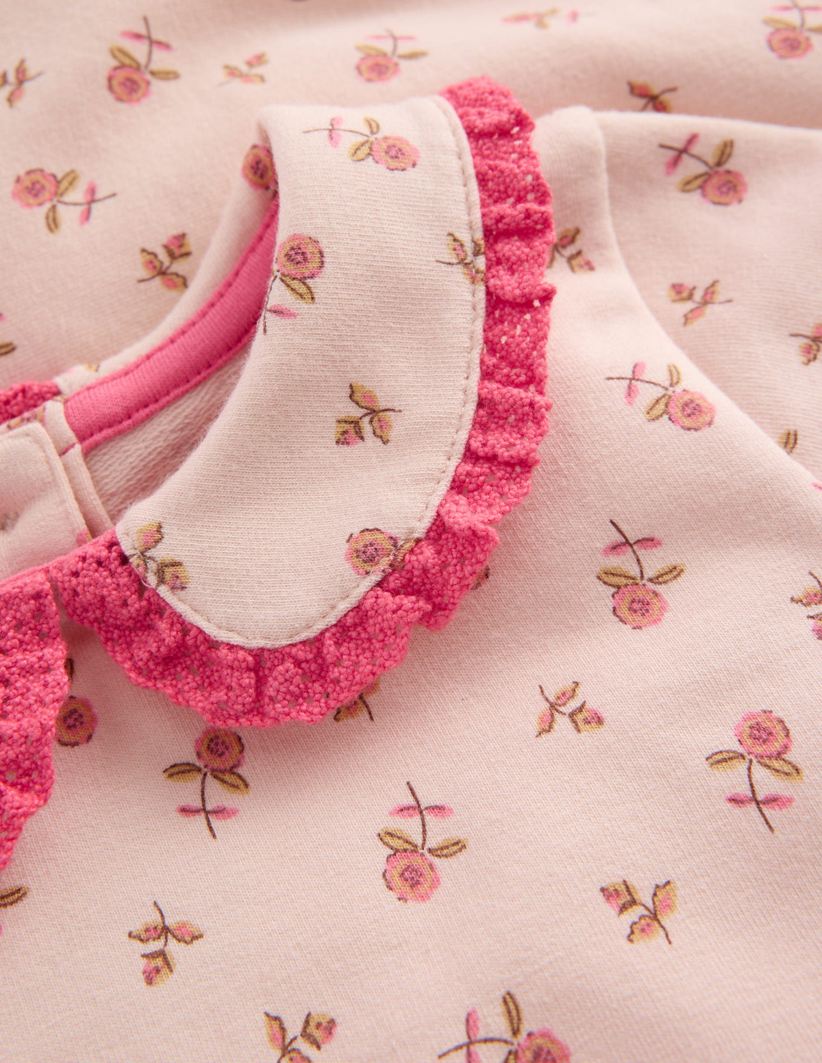 Pretty Collar Sweat Set-Botanic Pink Ditsy Floral-2