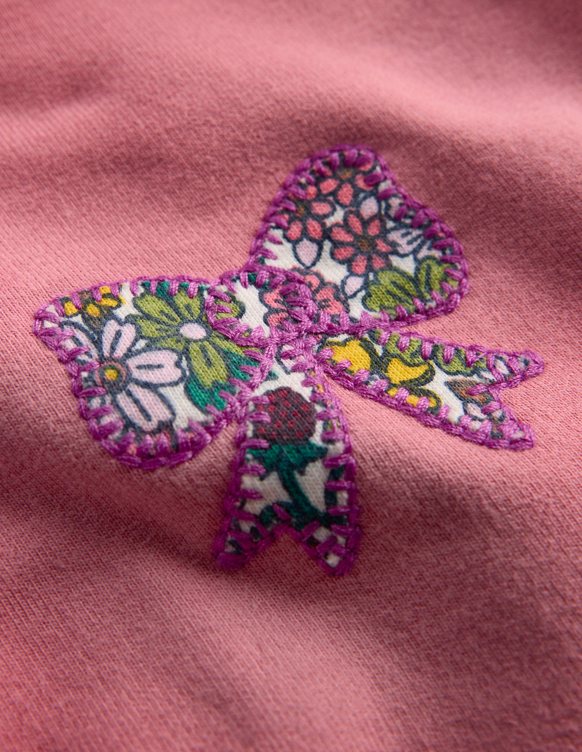 Appliqué Sweatshirt Set-Vintage Rose Applique Bows-2
