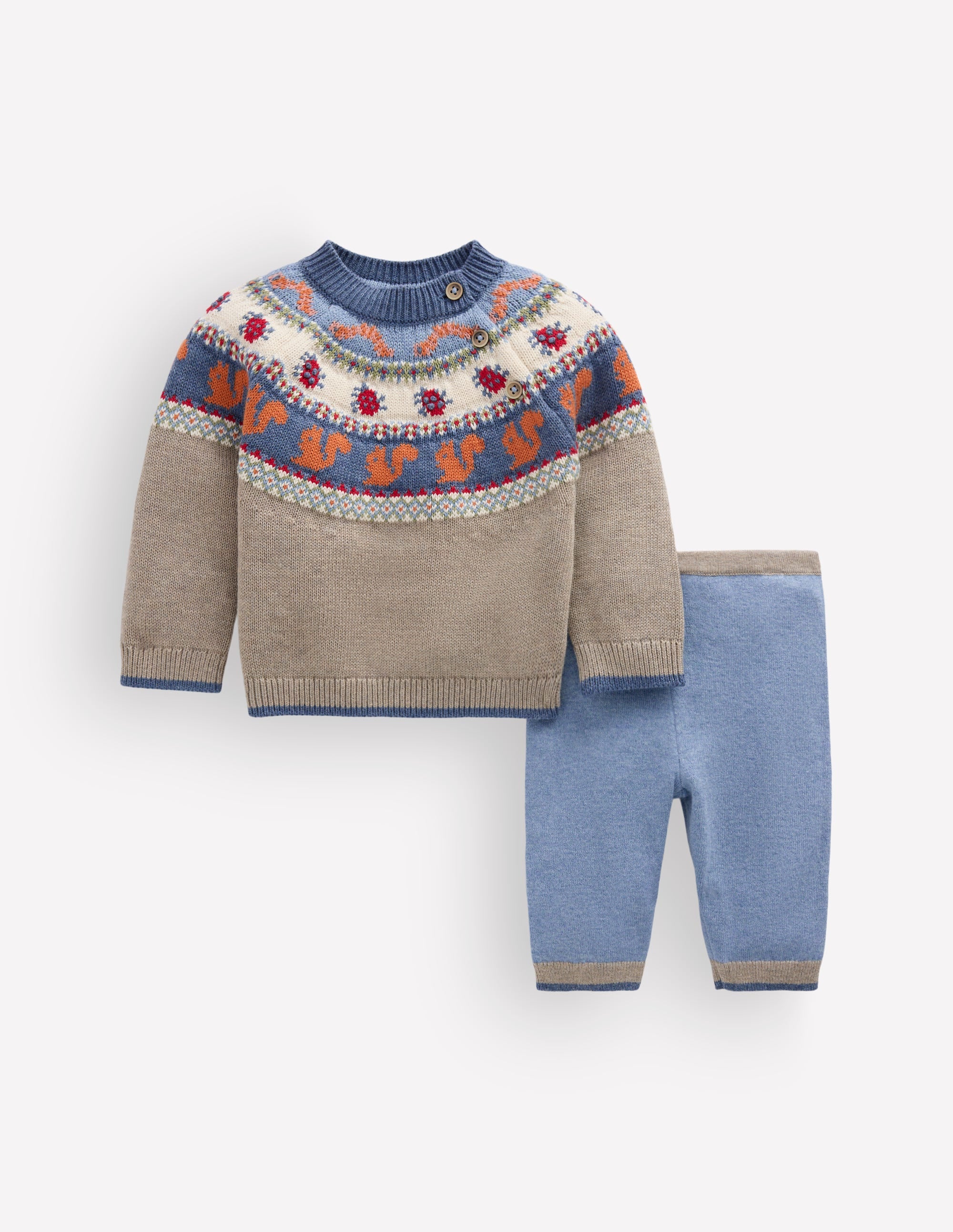 Fair Isle Knitted Play Set-Multi Woodland - Image 2