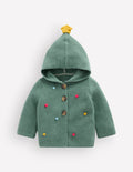 Novelty Cotton Knitted Jacket-Green Christmas Tree