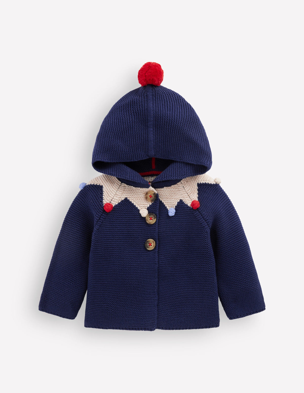 Novelty Cotton Knitted Jacket-College Navy Jester-1