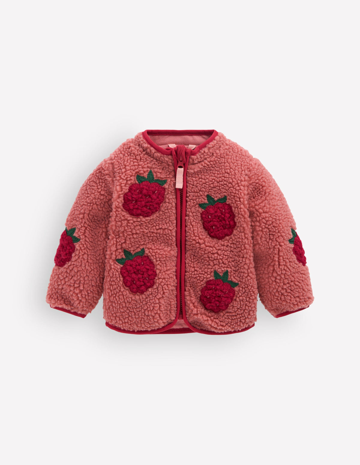 Cosy Borg Jacket-Rose Blackberry Applique-1