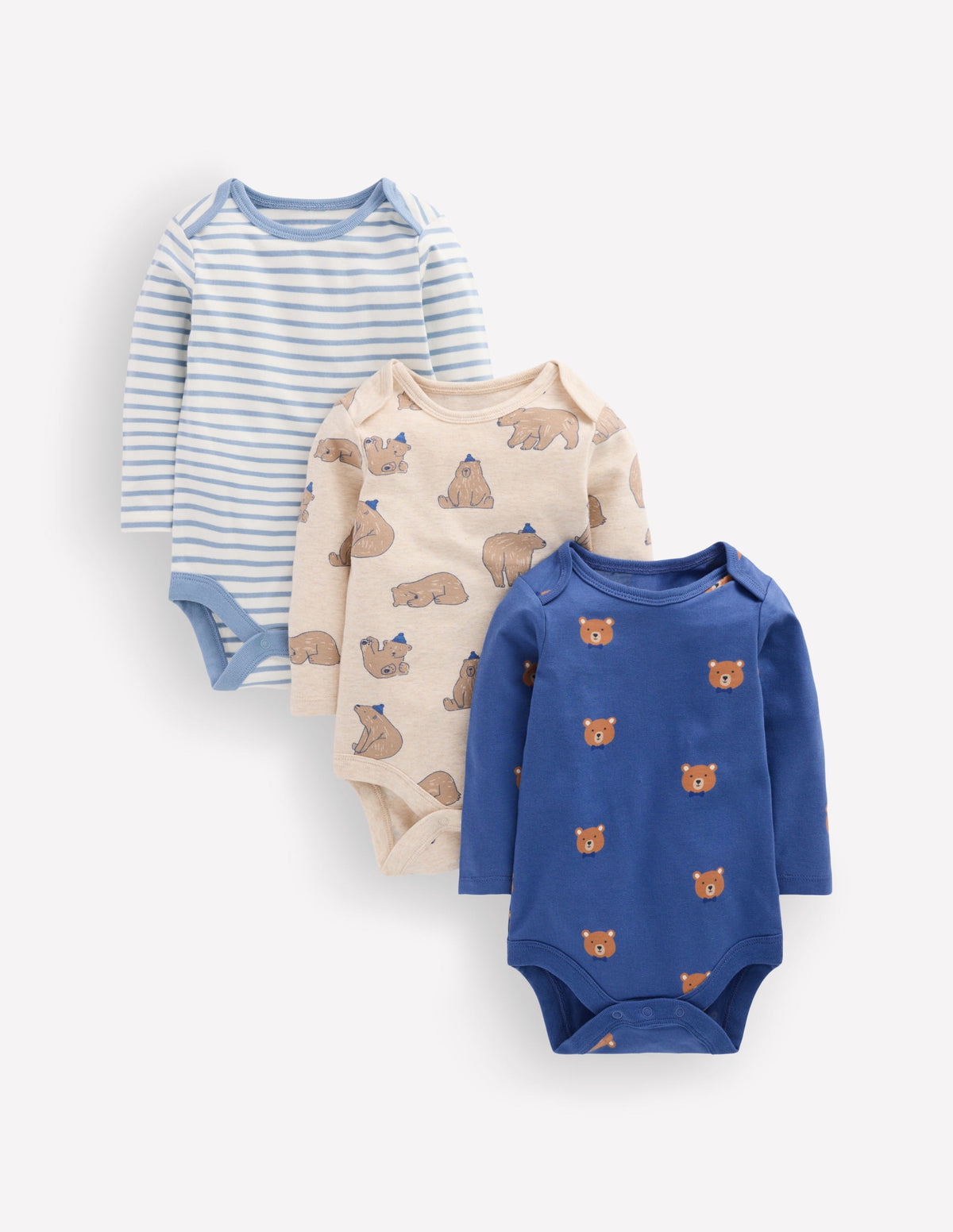 3-pack Cotton Bodies-Blue Bears-1