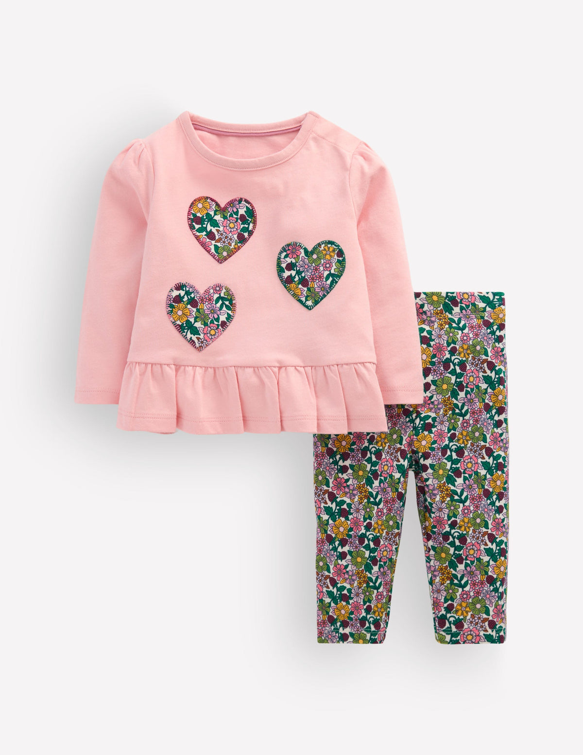 Appliqué Jersey Play Set-Heart Multi Floral-1