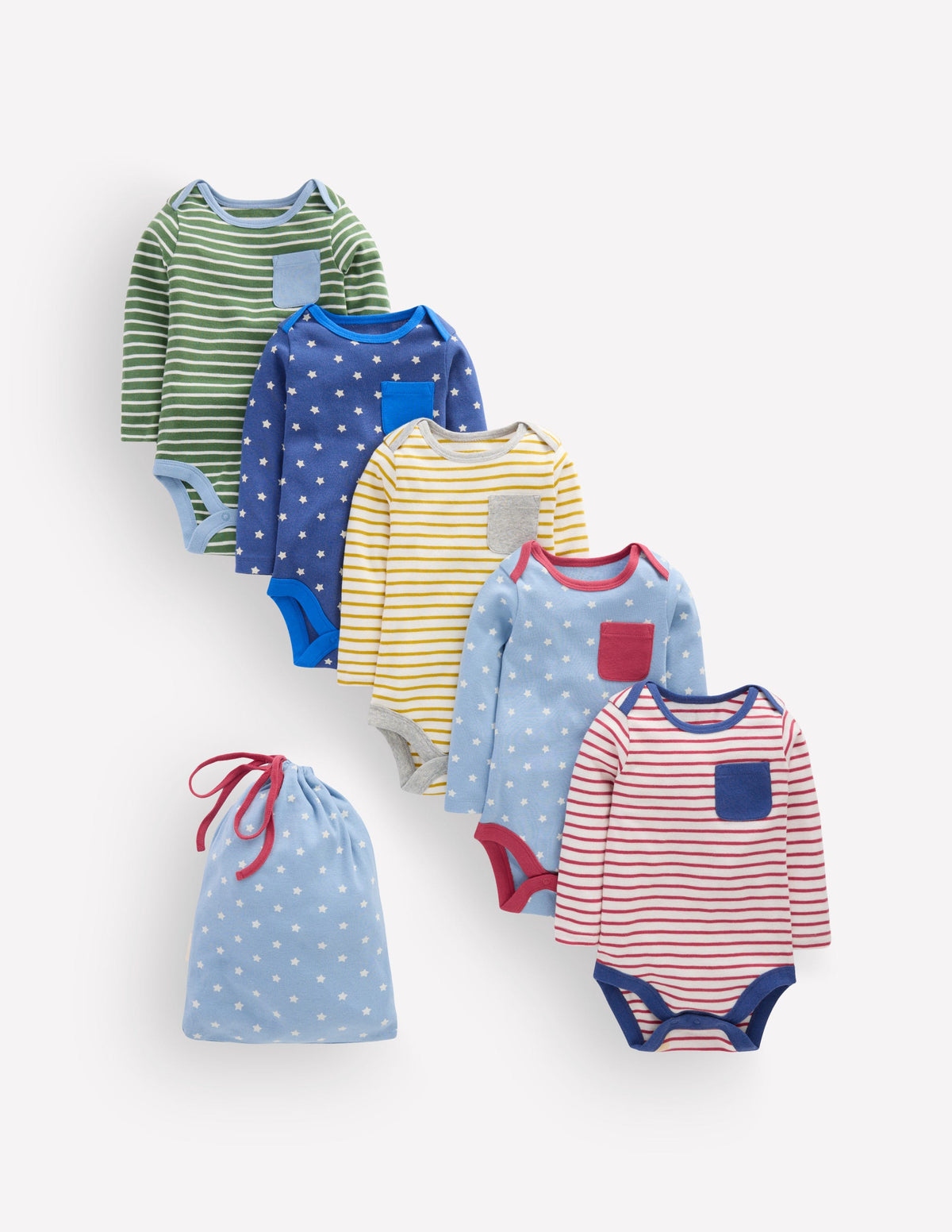 5-pack Cotton Bodies-Multi Stars - Image 1