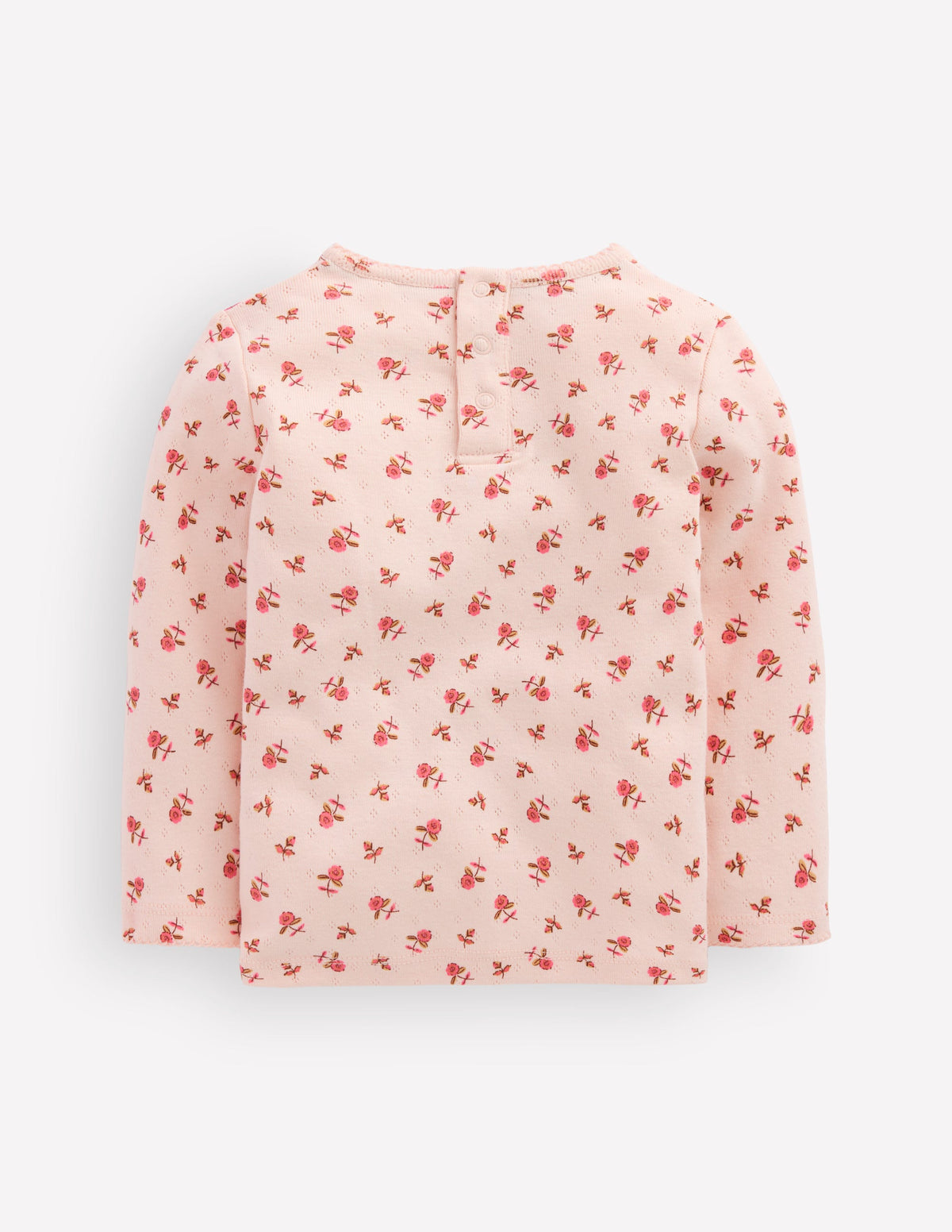 Cotton Pointelle Top-Botanic Pink Ditsy Floral - Image 3