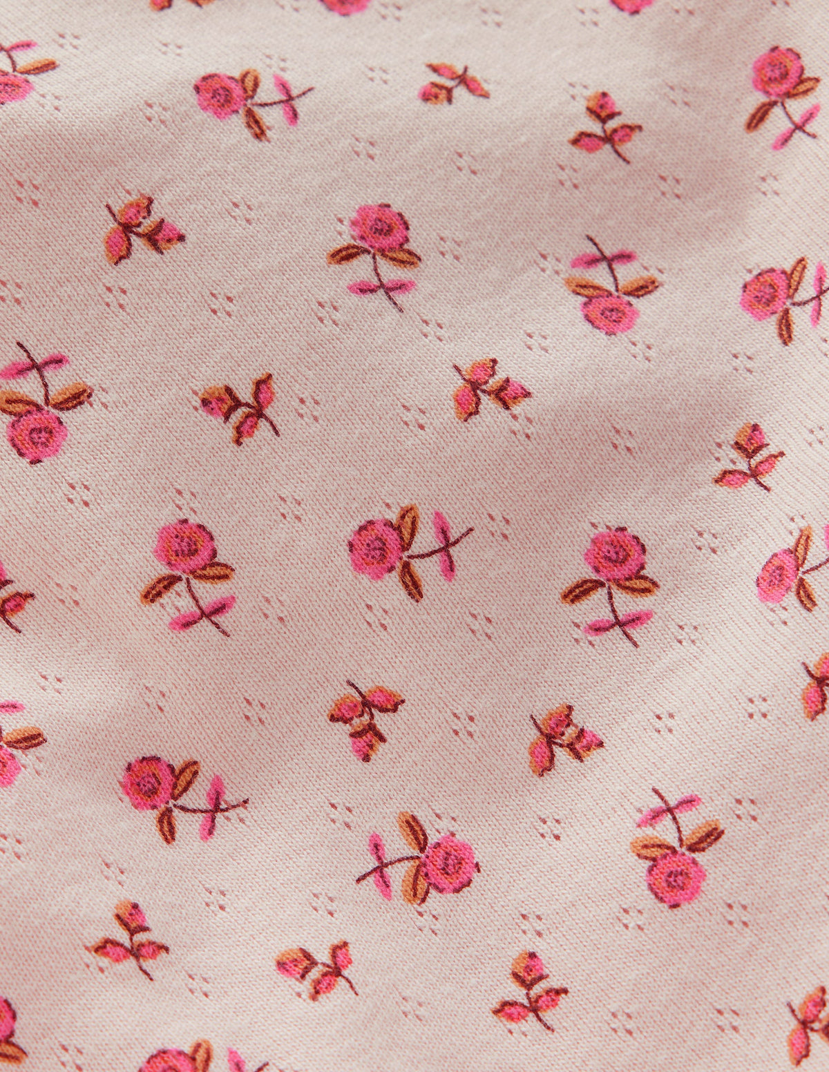 Cotton Pointelle Top-Botanic Pink Ditsy Floral-2