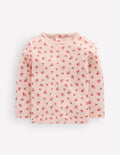 Cotton Pointelle Top-Botanic Pink Ditsy Floral