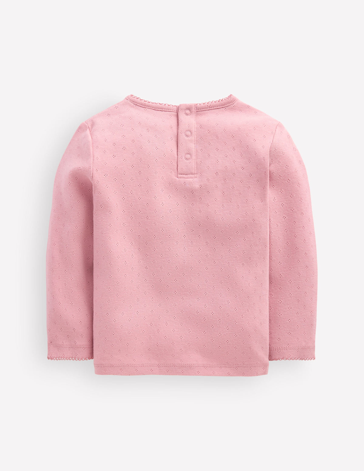 Cotton Pointelle Top-Pink-2