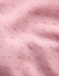 Cotton Pointelle Top-Pink