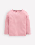 Cotton Pointelle Top-Pink