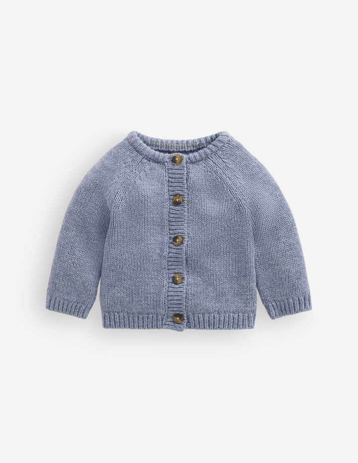 Chunky Cardigan-Glacier Blue Marl