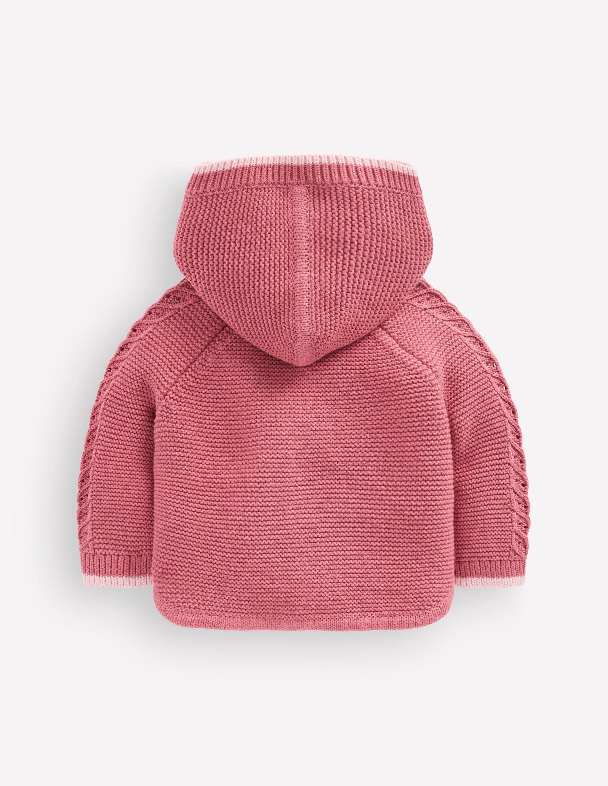 Pretty Cotton Knitted Jacket-Dusty Rose-2