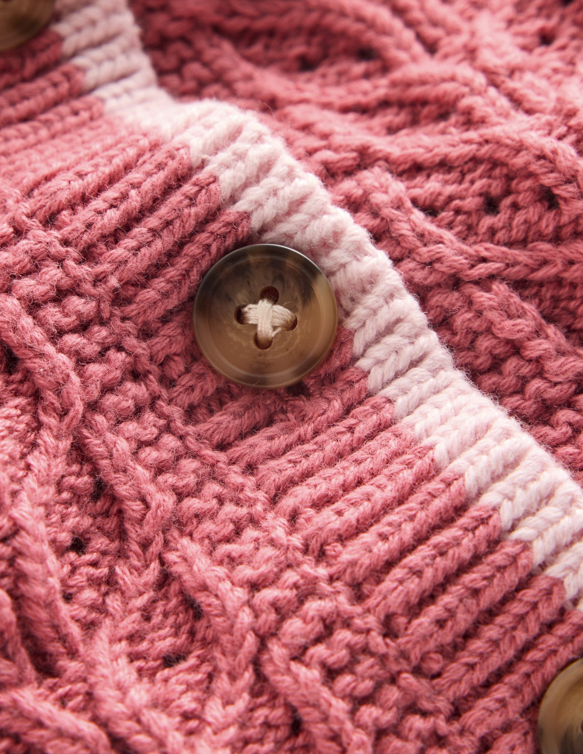 Pretty Cotton Knitted Jacket-Dusty Rose-3