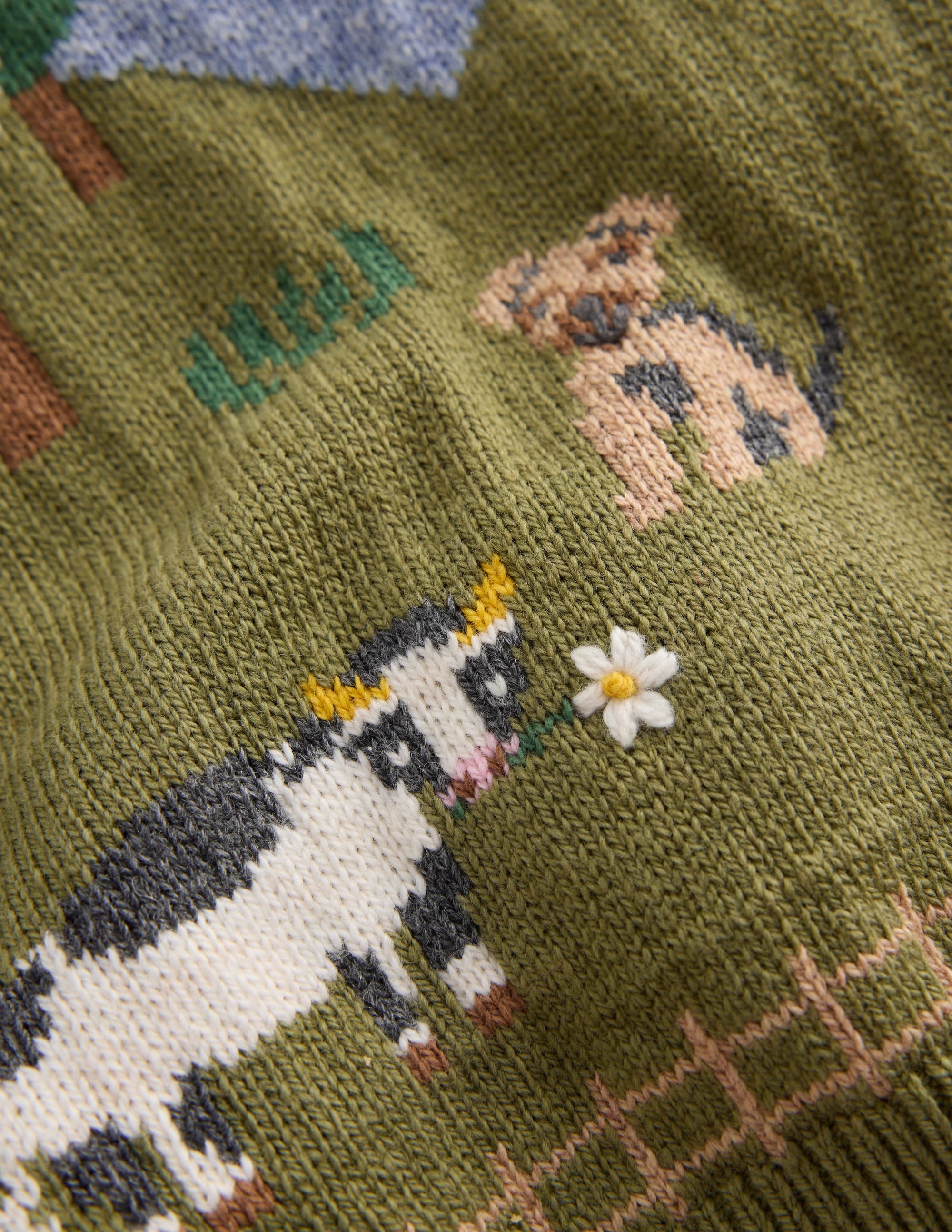 Cotton Logo Jumper-Multi Farm Scene - Image 4