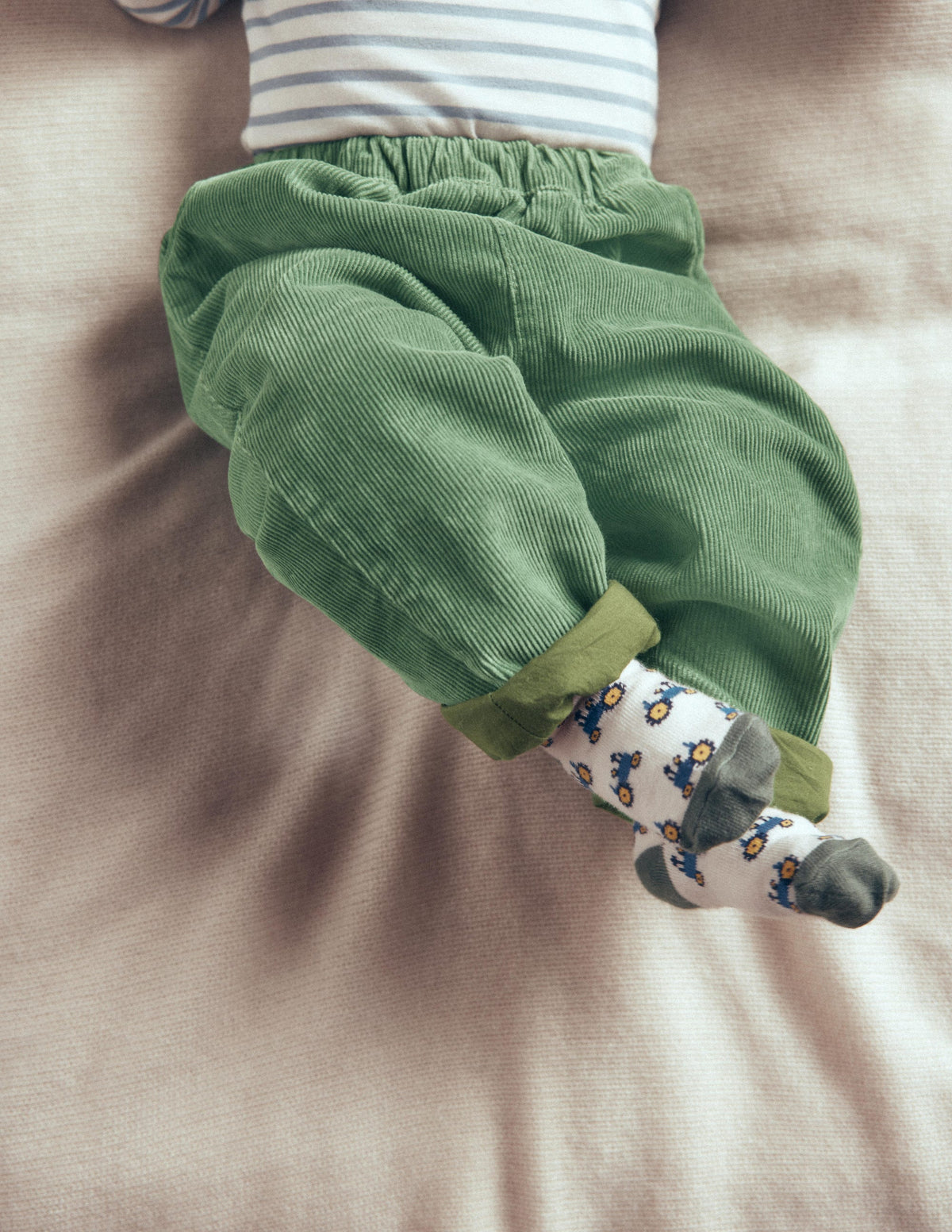 Cotton Cord Trousers-Green - Image 2