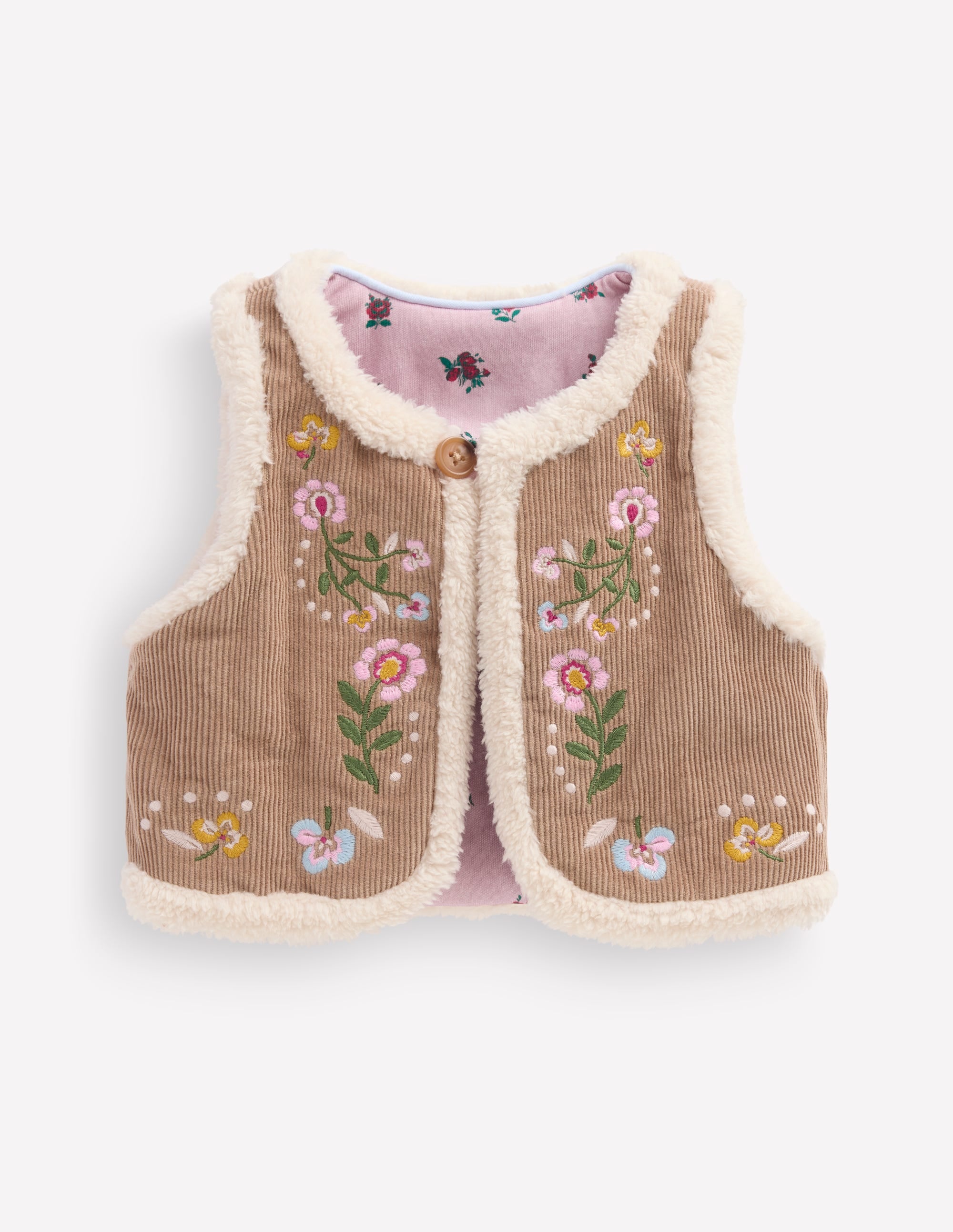 Embroidered Borg Gilet-Neutral Embroidery - Image 6