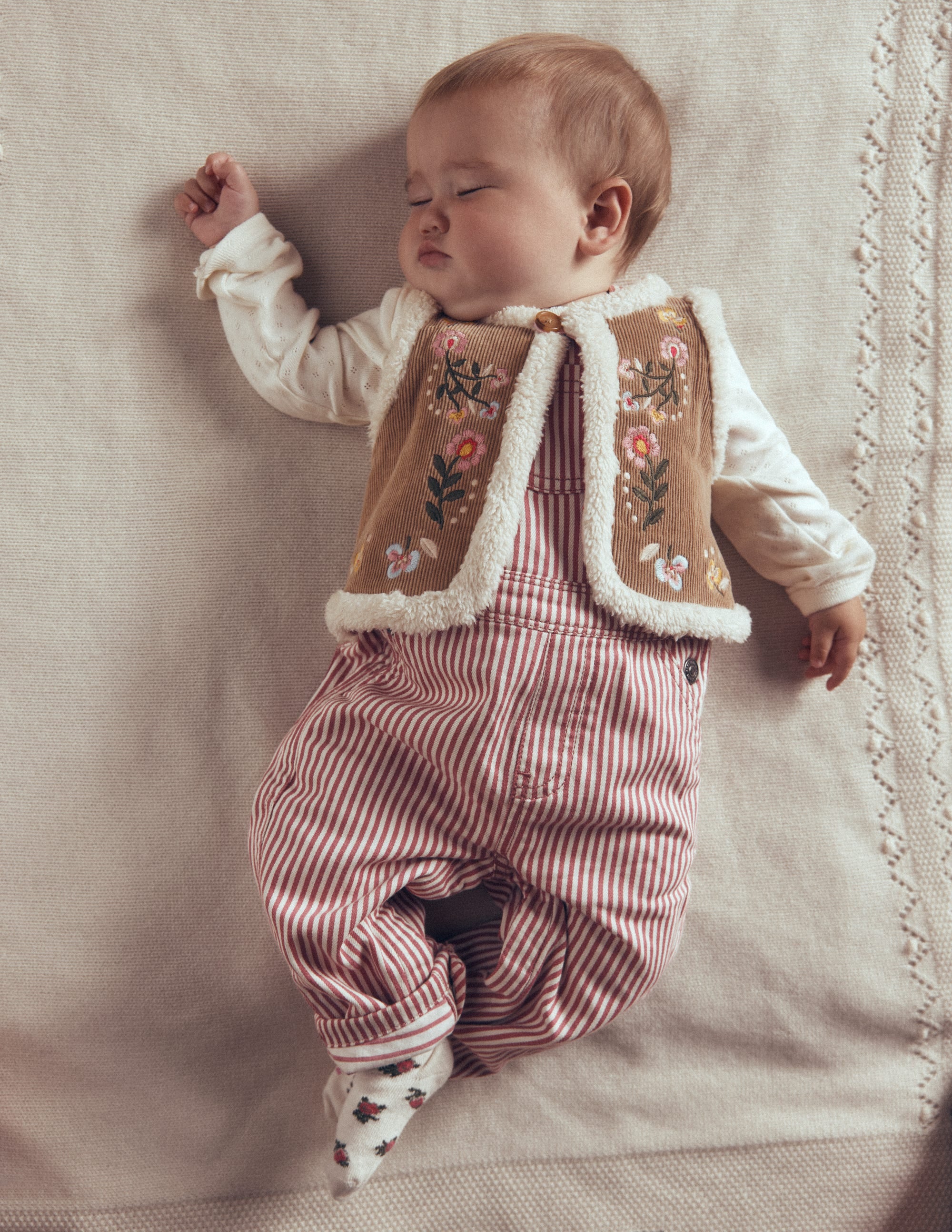 Embroidered Borg Gilet-Neutral Embroidery - Image 1