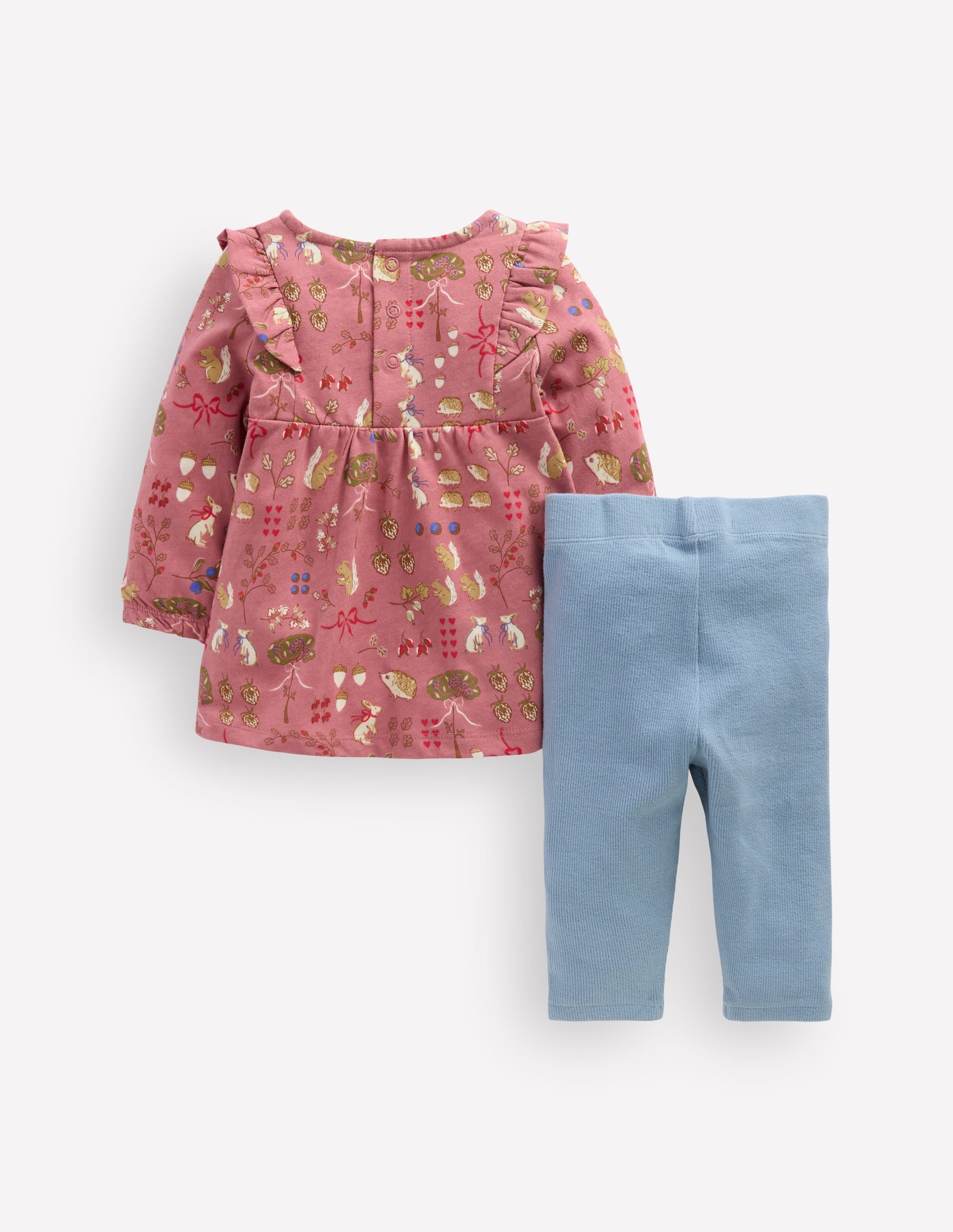 Jersey Tunic Set-Vintage Rose Woodland Friends - Image 2