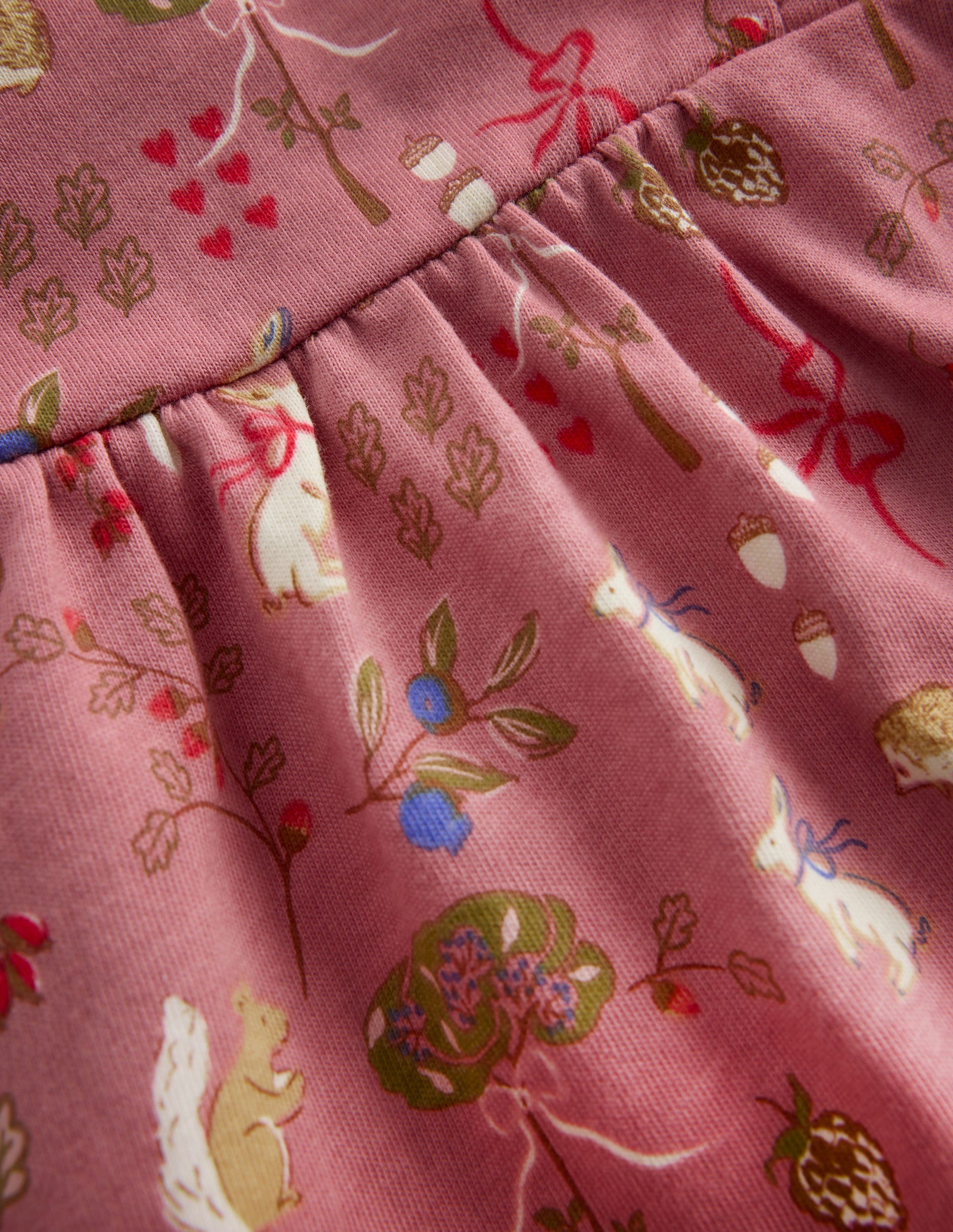Jersey Tunic Set-Vintage Rose Woodland Friends-3