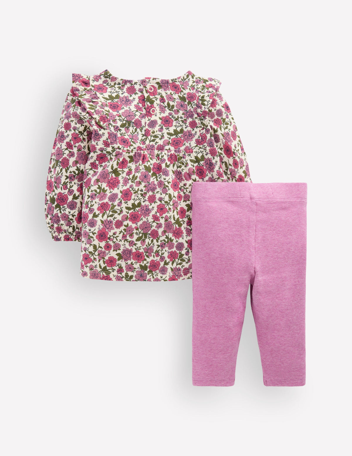 Jersey Tunic Set-Vintage Pink Flowerbed - Image 3