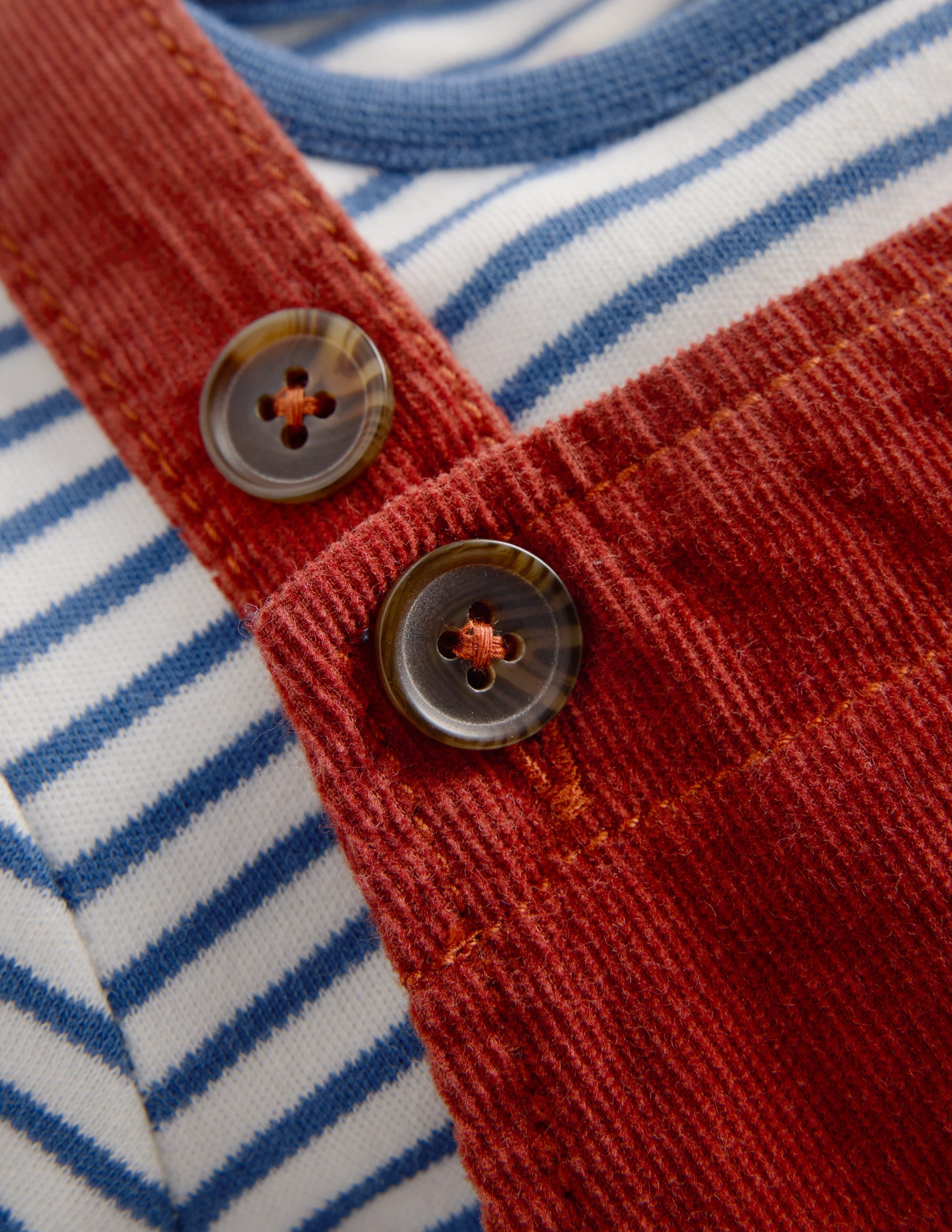 Woven Dungarees Set-Brick Red Tractors - Image 3