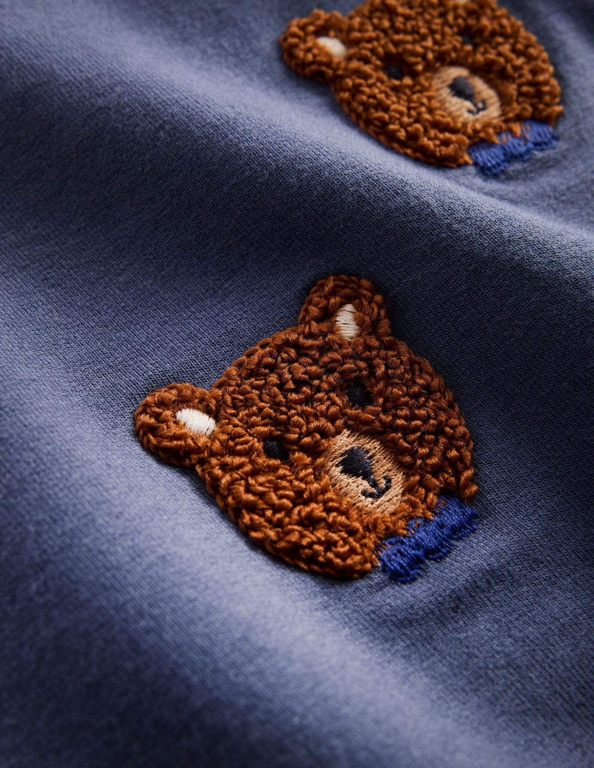 Appliqué Sweatshirt Set-Robot Blue Boucle Bears - Image 2