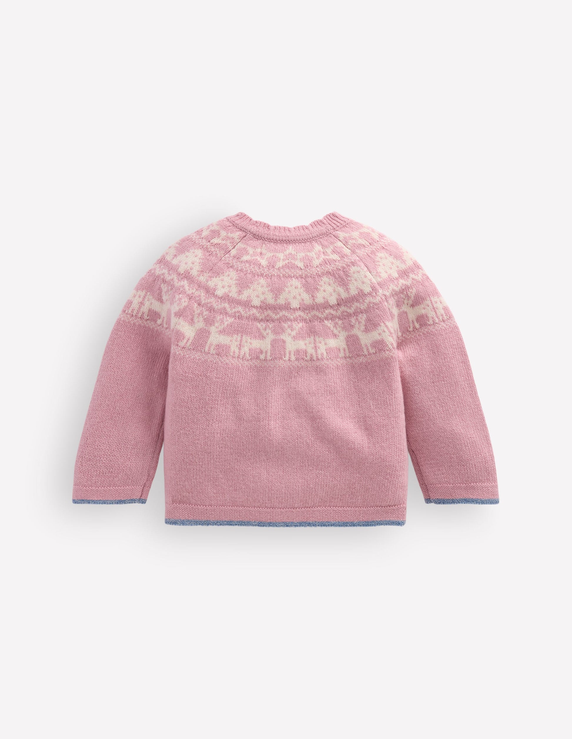 Fair Isle Cardigan-Vintage Pink Marl Festive-2