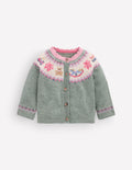Fair Isle Cardigan-Csarite Green Polar Post