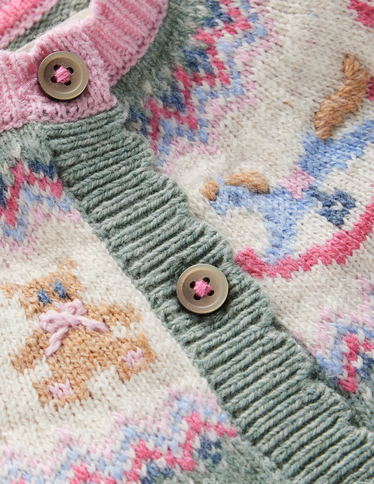 Fair Isle Cardigan-Csarite Green Polar Post-2