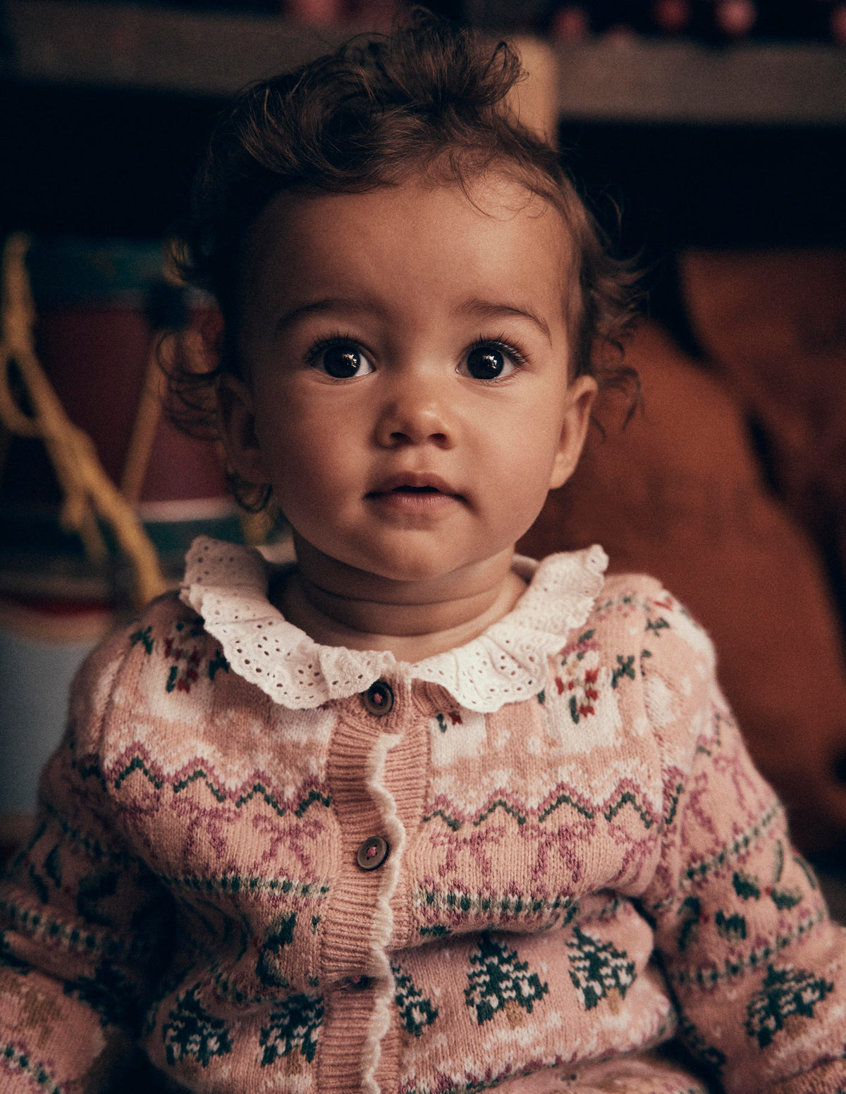 Fair Isle Cardigan-Vintage Pink Festive Fair Isle-4