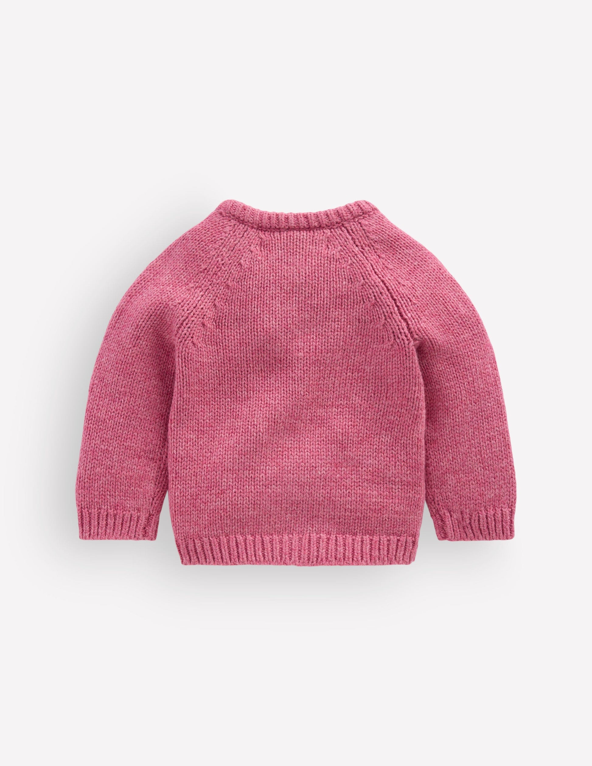 Chunky Cardigan-Pink Heather Marl-3