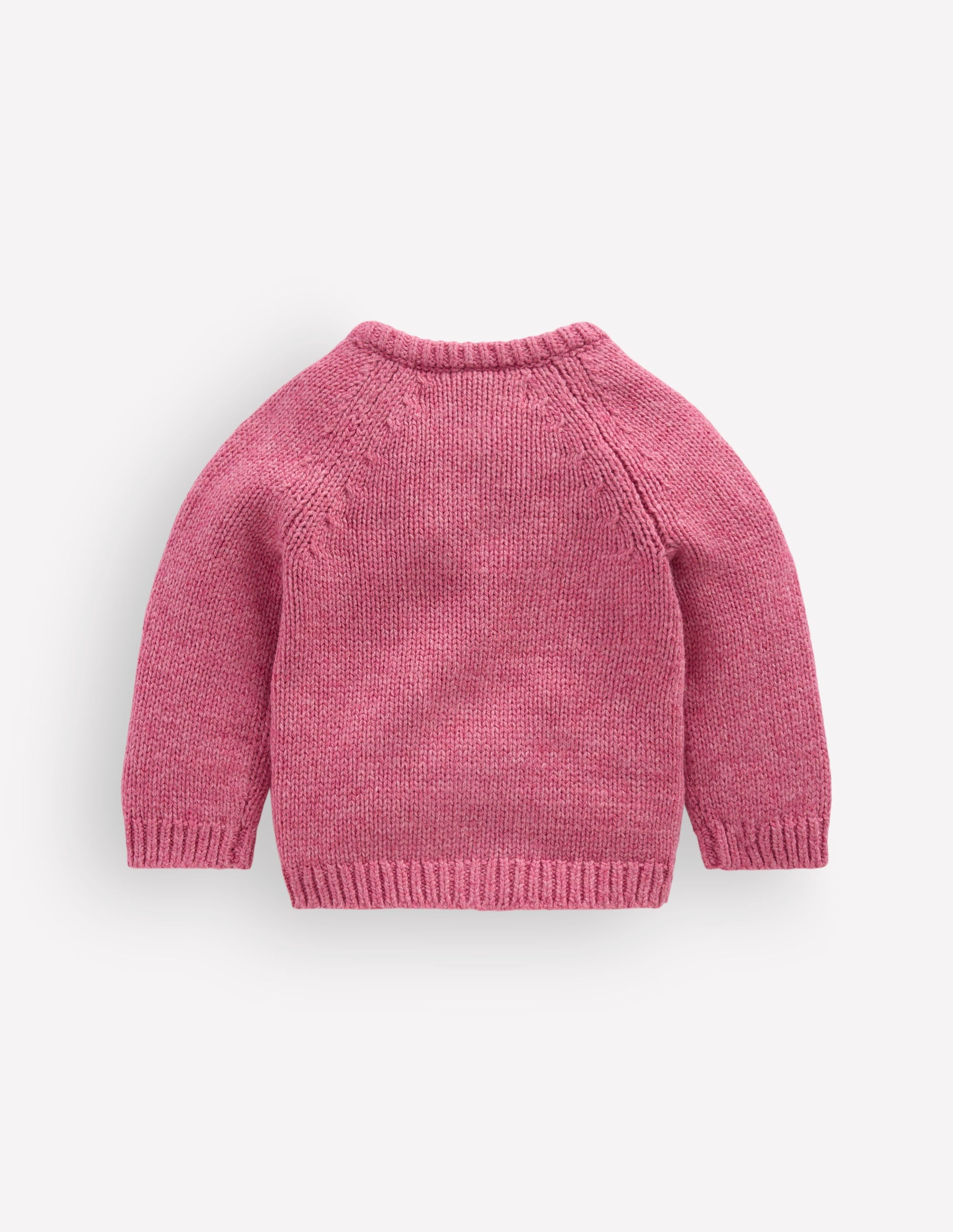 Chunky Cardigan-Pink Heather Marl - Image 3