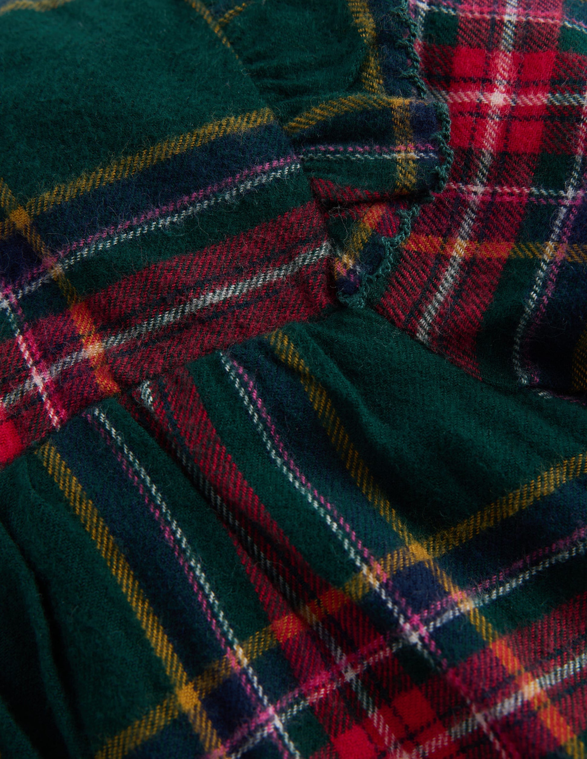 Woven Bubble Romper-Green/Red Check-4