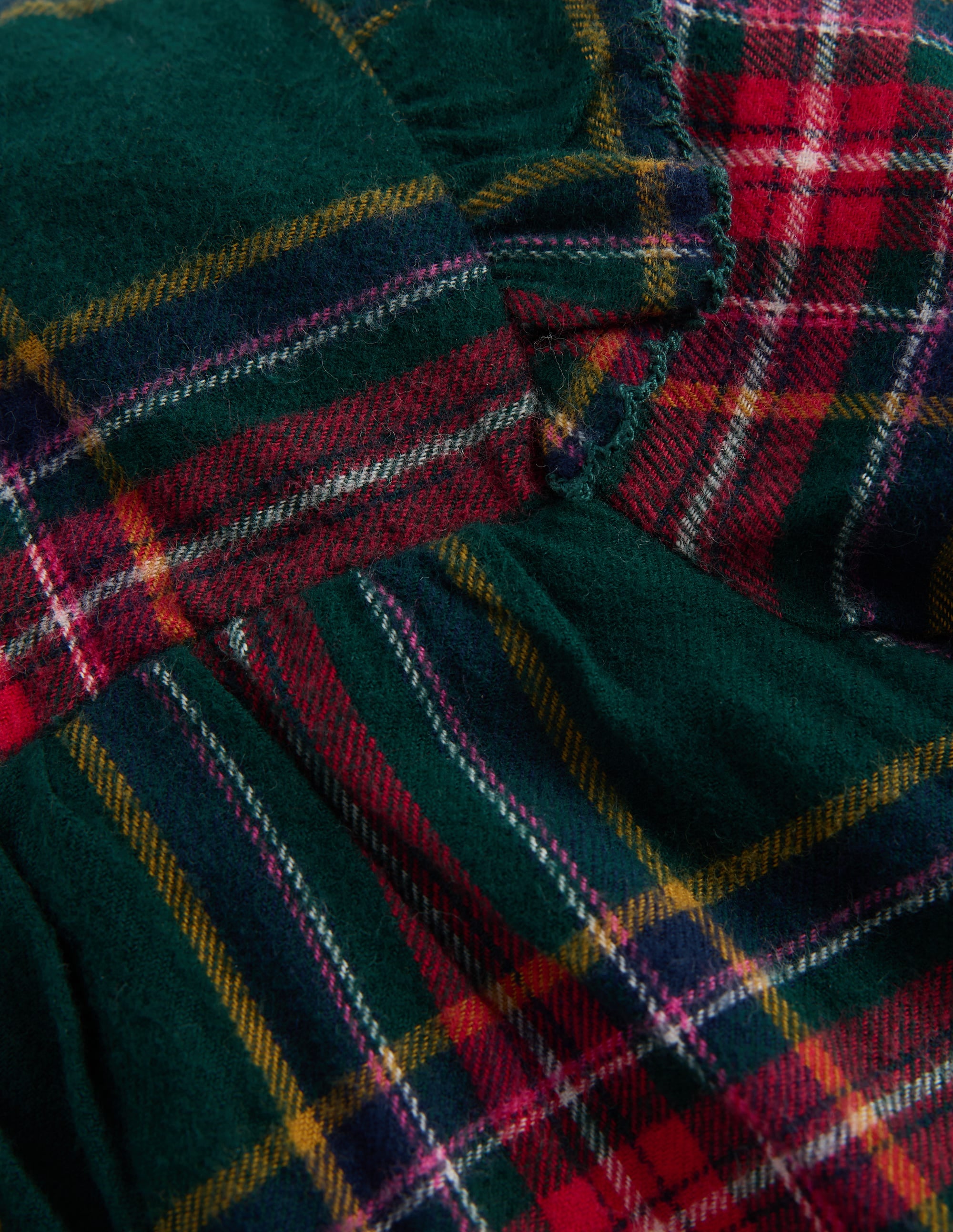 Woven Bubble Romper-Green/Red Check - Image 4