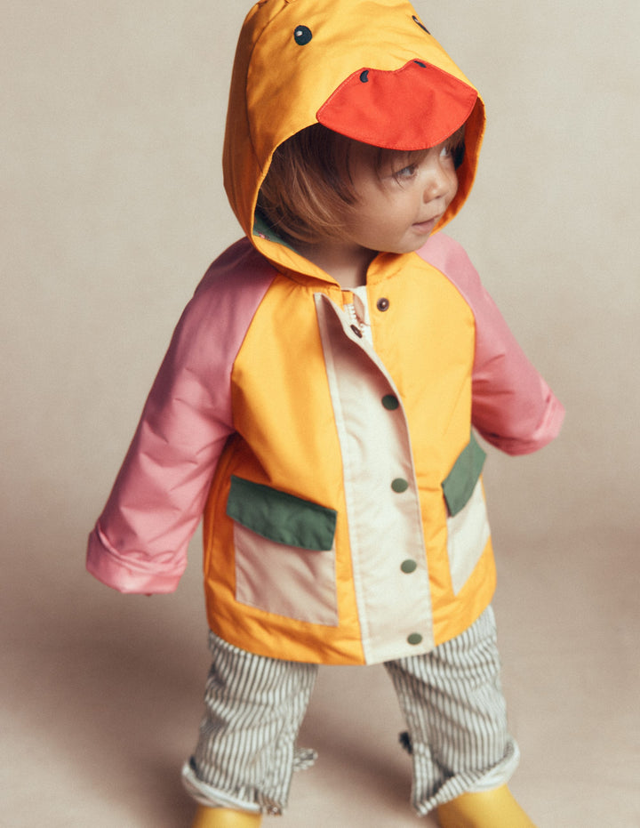 3-in-1 Shower Resistant Coat-Colourblock Duck