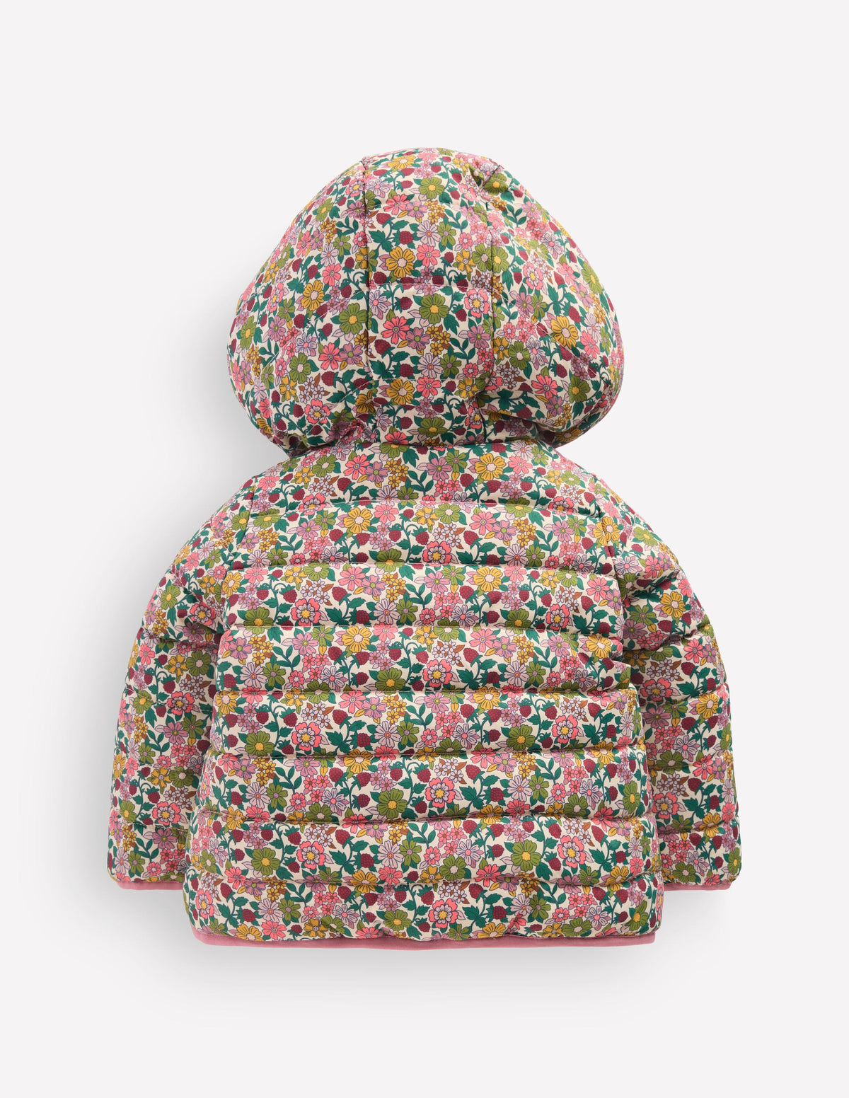 Cosy Lined Puffer Jacket-Papyrus Raspberry Floral - Image 3