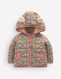 Cosy Lined Puffer Jacket-Papyrus Raspberry Floral