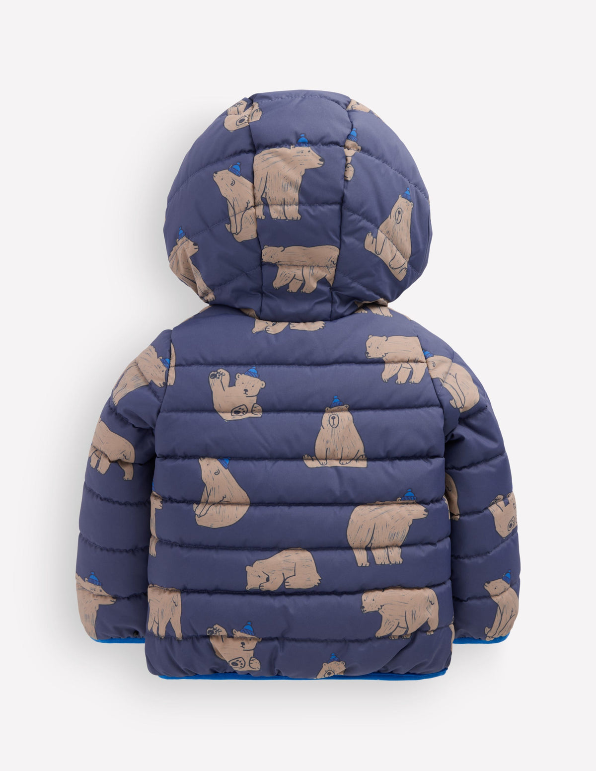 Cosy Lined Puffer Jacket-Navy Baby Bears-5