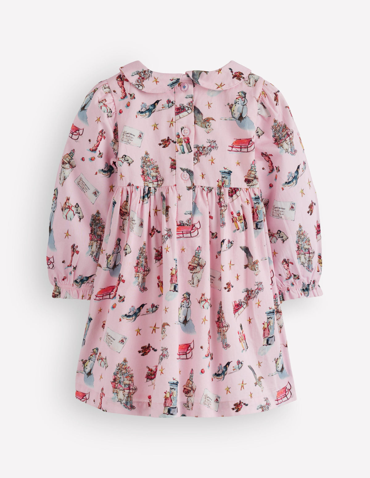 Pretty Smocked Dress-Pink Polar Post - Image 4