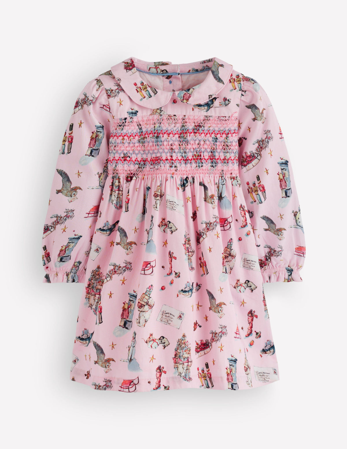 Pretty Smocked Dress-Pink Polar Post-3