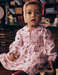 Pretty Smocked Dress-Pink Polar Post