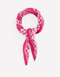 Elisabeth Silk Square Scarf-Pink Peony, Houndstooth