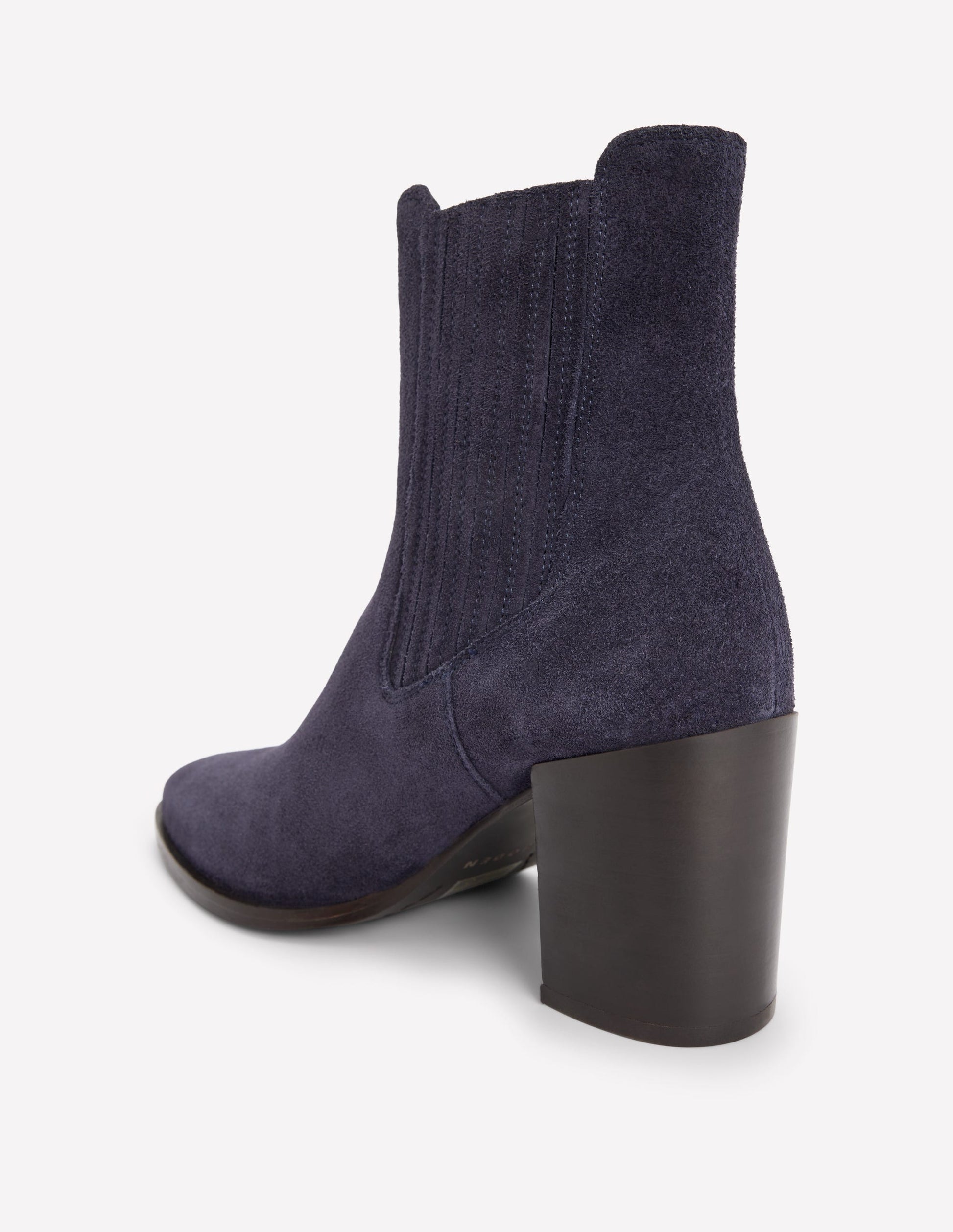 Point Casual Ankle Boots-Dark Navy-5