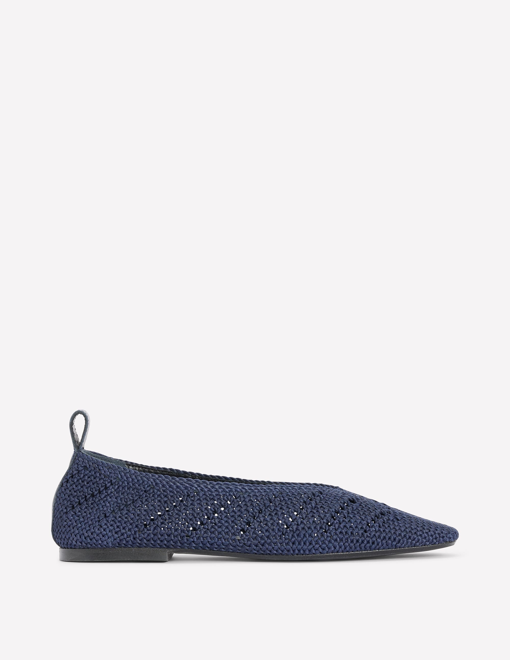 Knitted Ballet Flats-Navy - Image 2