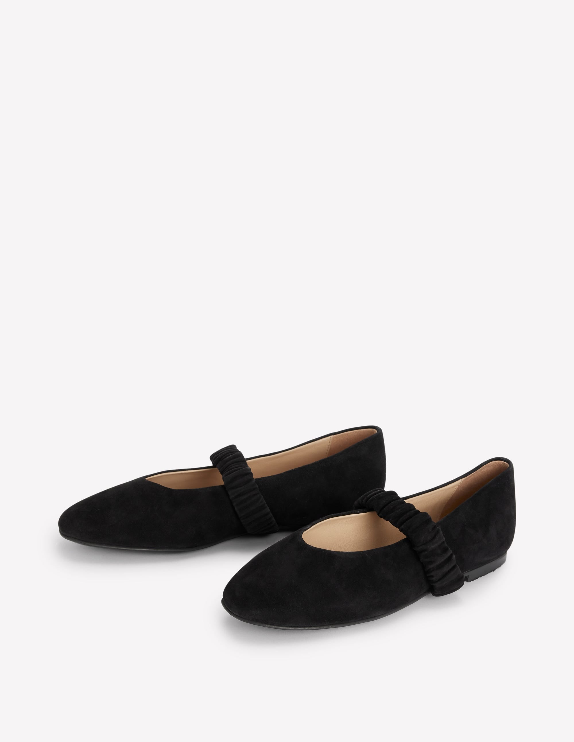 Camilla Ruched Ballet Flats-Black - Image 3