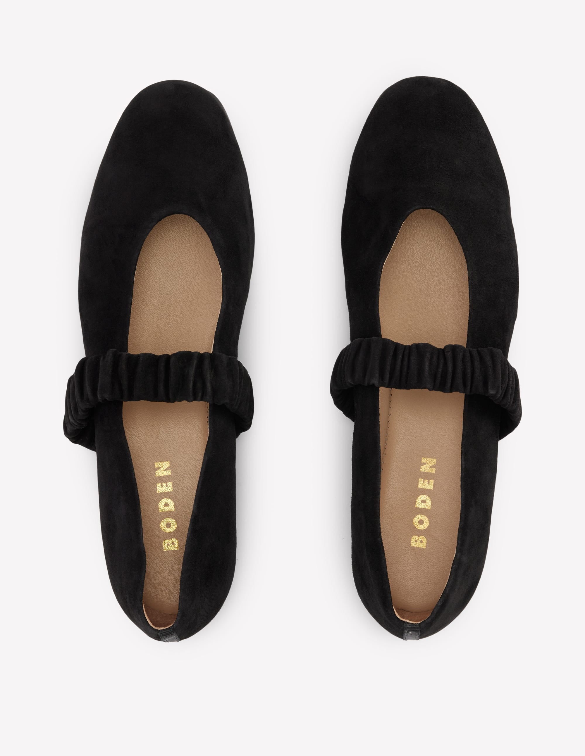Camilla Ruched Ballet Flats-Black - Image 5